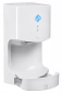 Preview: JSD-Piccolo Händetrockner Weiß klein und stark mit Wasserschale